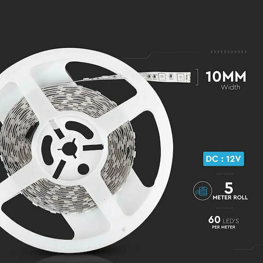 V-TAC Ταινία LED 12V Φυσικό Λευκό Φως 5m Τύπου SMD5050