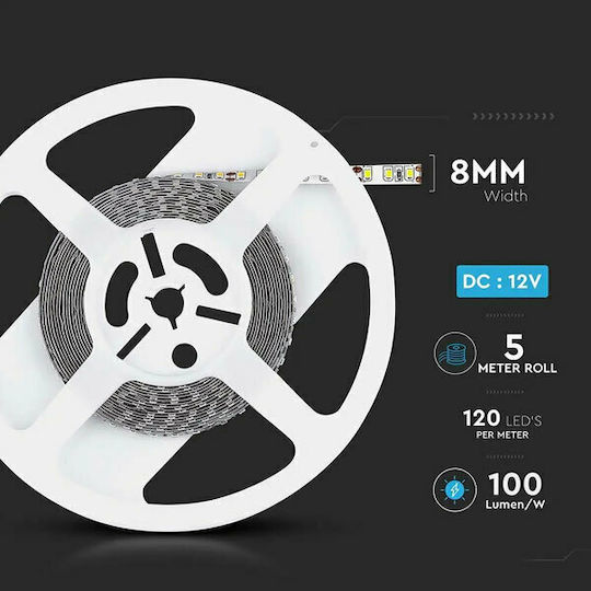 V-TAC LED Strip 12V Warm White Light 5m Type SMD3528