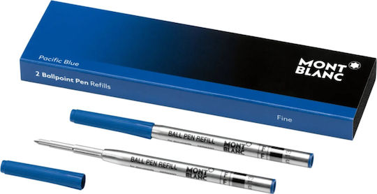 Mont Blanc Replacement Ink for Ballpoint Pen Fine in Blue color 2τμχ 2pcs