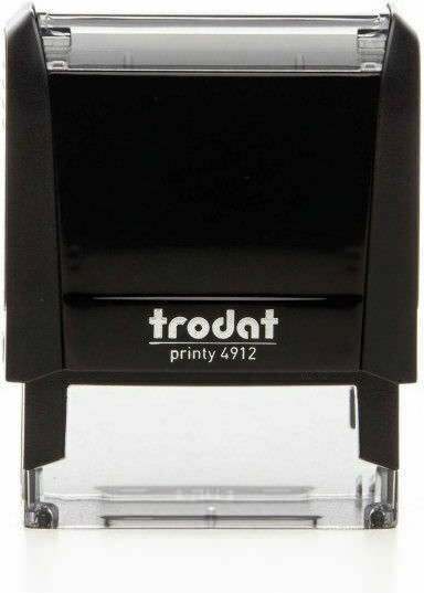 Trodat Printy 4912 Rectangular Self-Inking Text Stamp and Black Ink