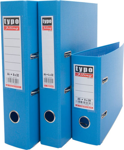 Typotrust Binders 8/20 for Paper A5 with 2 s Rings Blue 12pcs