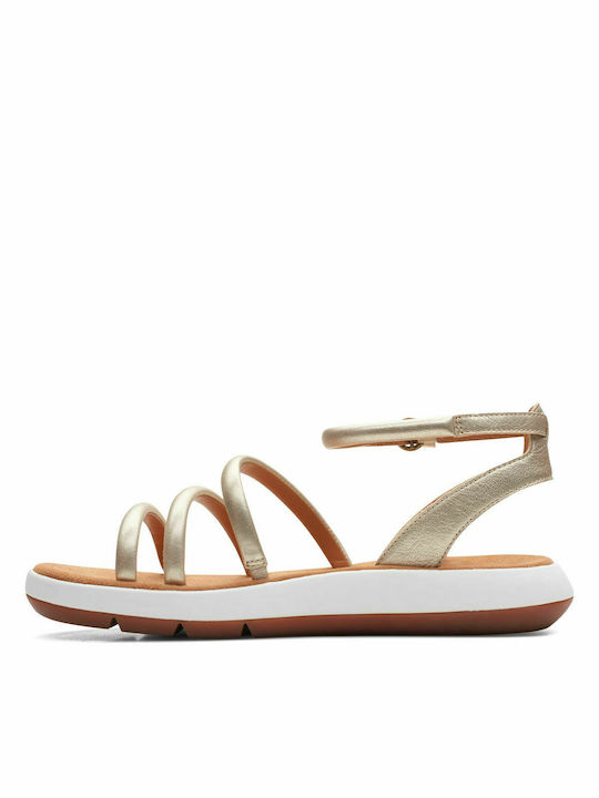 Clarks Leather Women's Sandals Gold