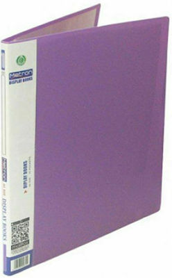 Metron Clipboard Flexible with 10 plastic sleeves Slides for Paper A4 Purple 10pcs