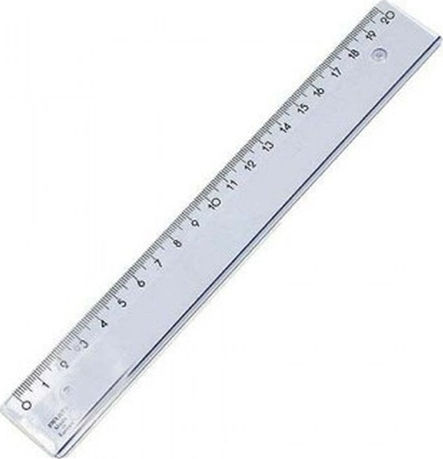 Arda Rigla Plastic Transparent 20cm Decametru