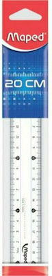 Maped Ruler Plastic Transparent 20cm Cristal Eco