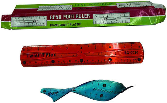 Justnote Rigla Plastic 15cm (Diverse modele/culori)
