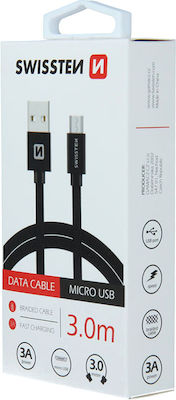 Swissten 3m Braided USB 2.0 to micro USB Cable (71527300)