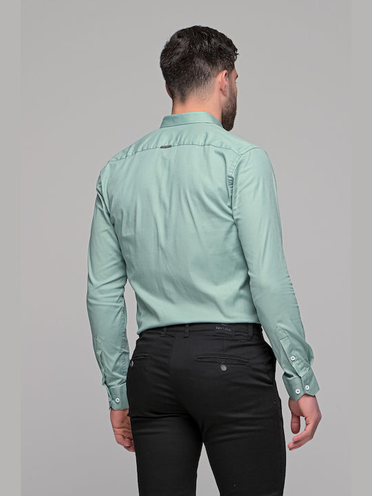 Men's Shirt Long Sleeve Cotton Mint