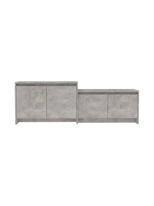 TV-Möbel Hölzernes Grey L146.5xB35xH50cm