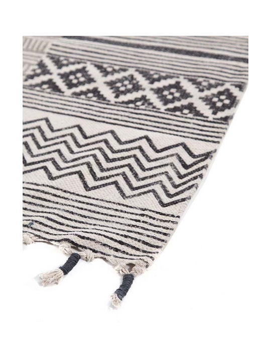 Royal Carpet Lotus 018 Handmade Rug Rectangular Cotton with Fringes Gray
