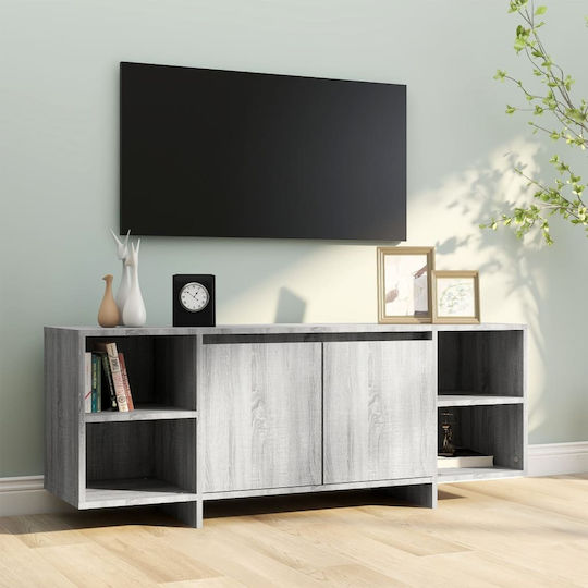 Έπιπλο Τηλεόρασης Γκρι Μ130xΠ35xΥ50cm
