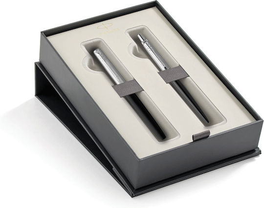 Parker Jotter Σετ Στυλό Rollerball Μαύρο σε Θήκη (σε Χάρτινη Κασετίνα)