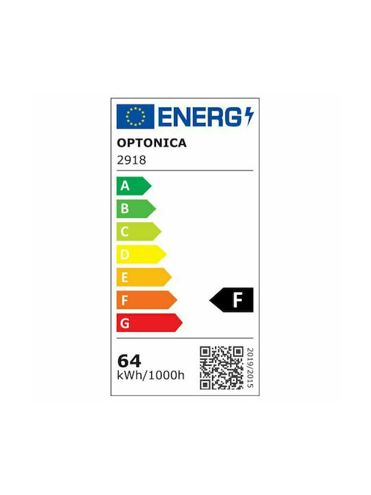 Optonica Ceiling Mount Light 80cm Black with Integrated LED