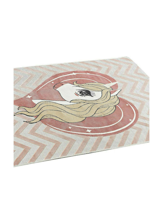Madi Unicorn Kinder Teppich Einhorn Rosa 130x190cm Dicke 4mm