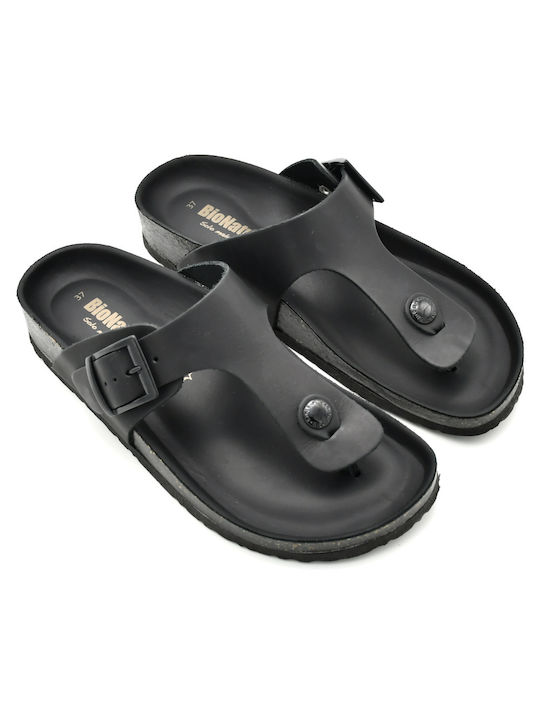 BioNatura Frauen Flip Flops in Schwarz Farbe