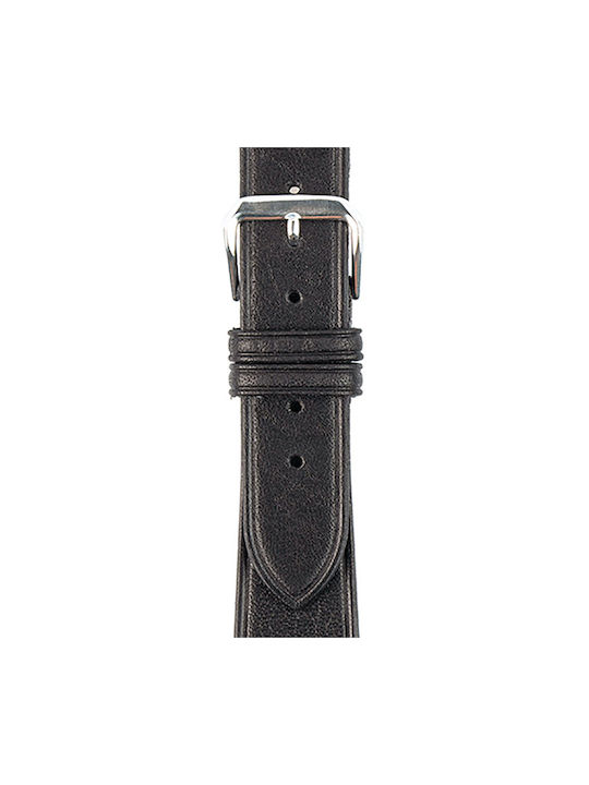 Tzevelion Leather Strap Black 12mm