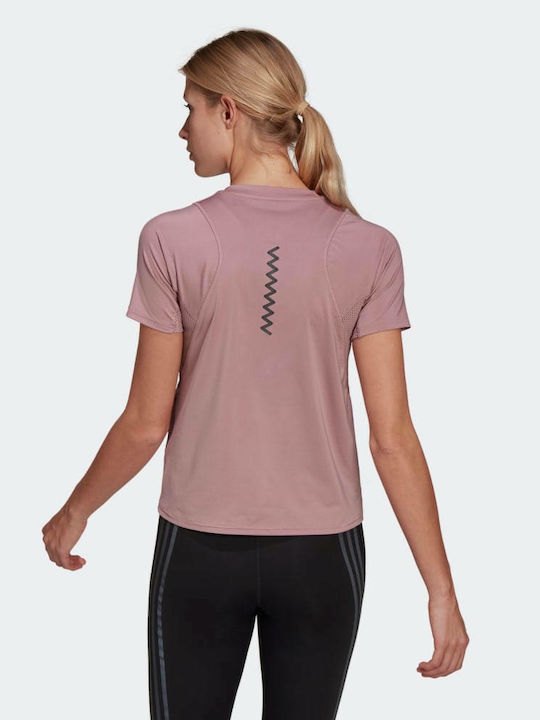 Adidas Γυναικείο Αθλητικό T-shirt Ροζ