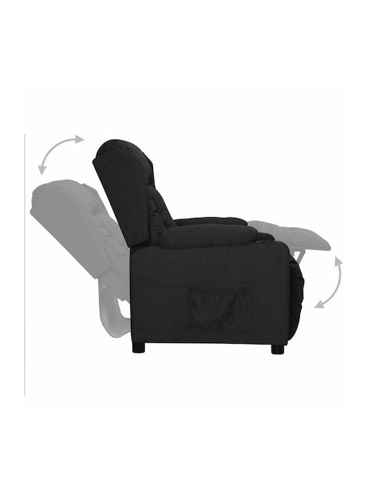 Relaxsessel mit Fußhocker Schwarz 72.5x96x99.5cm