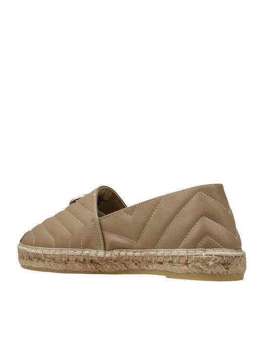 Eravena Women's Leather Espadrilles Brown