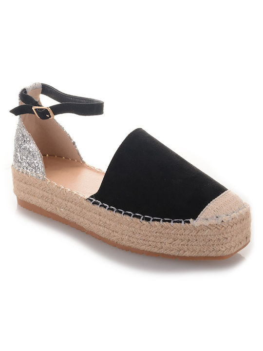 Famous Shoes Damen Espadrilles in Schwarz Farbe