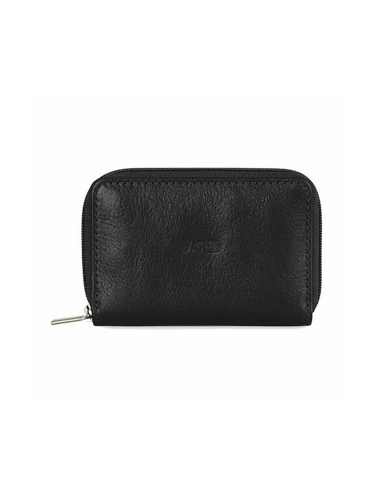 Jaslen Men's Leather Wallet with RFID Black