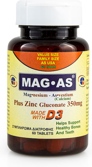 Medichrom MAG AS Plus Zinc Gluconate 350mg 60 tabs