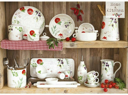 Marva Home Kitchen Сервизна Плато от Порцелан Многоцветен 36x15.5бр 1бр