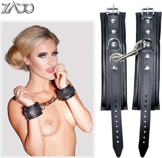 Zado Fetish Leather Cuffs Cătușe în Culoare Negru