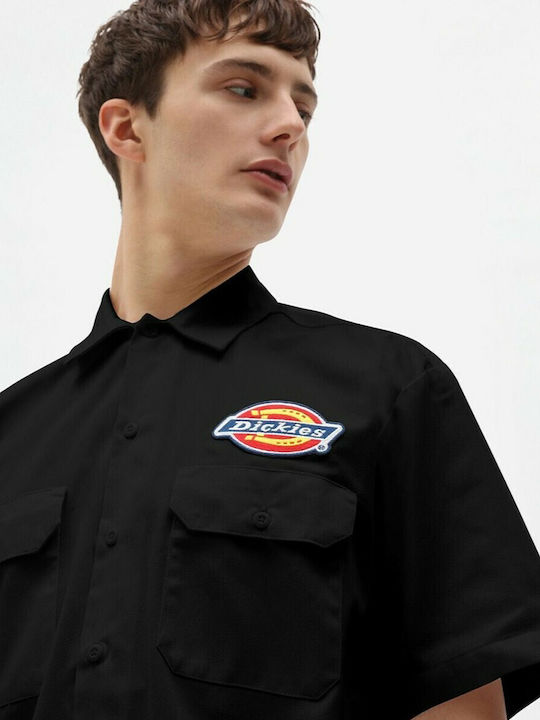 Clintondale Rec Short-sleeved Denim Shirt Black