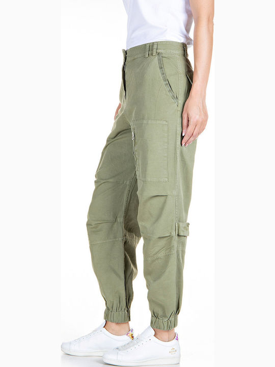 Cavalry Damen Stoff Cargo Hose Grün