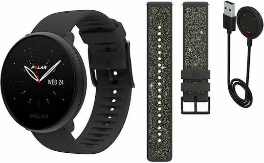 Polar Ignite 2 Oțel inoxidabil 43mm Rezistent la apă Smartwatch (Black Crystal Edition)