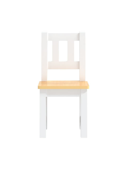 Kids Table and Chairs Set made of Wood White vidaXL