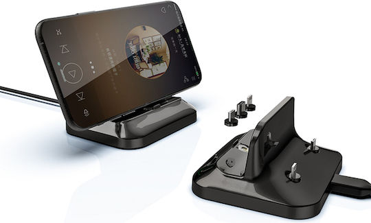 XBX-02 Charging Stand for Mobile Phone in Black Colour