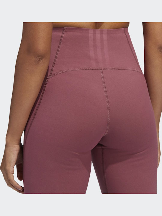 Yoga 4 Elements Women's Cropped Yoga Legging High Waisted Quiet Crimson