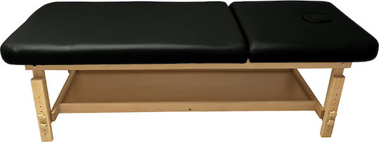 Medicin Pat Masaj și Fizioterapie Negru din Lemn 190x72cm