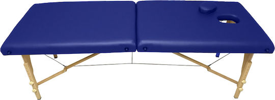 Medicin Wooden Portable Blue Massage and Physiotherapy Bed 186x60cm