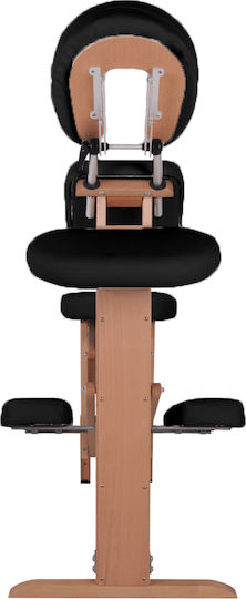 Medicin Stuhl Massage und Physiotherapie Schwarz aus Holz 85x57cm.