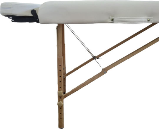 Medicin Wooden Portable White Massage and Physiotherapy Bed 186x60cm