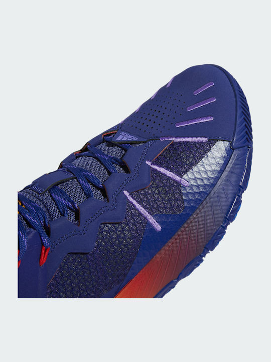 D Rose Son Of Chi High Basketball Shoes Legacy Indigo / Purple Rush / Vivid Red