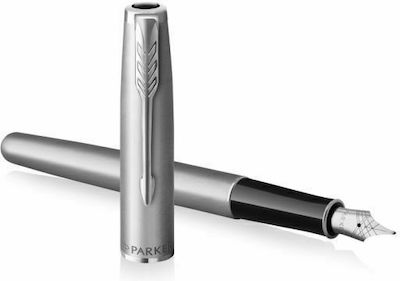 Parker Sonnet Essential Writing Pen Medium Silver made of Steel with Blue Ink