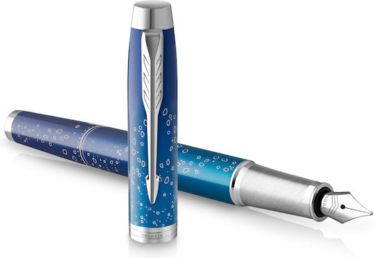 Parker IM Premium Submerge Специално Издание Писалка Medium Синя от Inox с Синьо Мастило