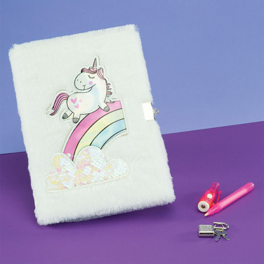 Graffiti Magic Unicorn Тетрадка A5 На райета Бял