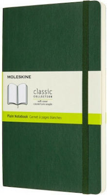 Moleskine Notebook with Blank Pages and Elastic Green