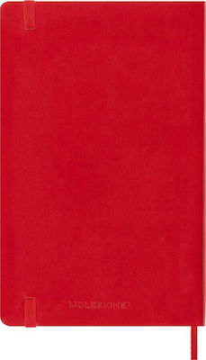 Moleskine Notebook with Blank Pages and Elastic Red