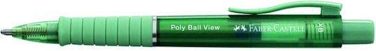 Faber-Castell Poly Ball View Stift Kugelschreiber 1.4mm Grün mit Grün Tinte Grünlilie