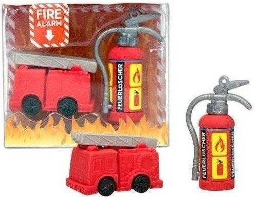 Trend Haus Сет Гуми за Молив Fire Alarm 2бр Червени