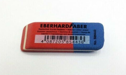 Eberhard Faber Γόμα για Μολύβι και Στυλό Δίχρωμη Μπλε-Κόκκινη