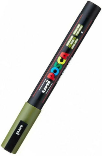 Posca PC-3M Μαρκαδόρος Σχεδίου Khaki Green 1.3mm