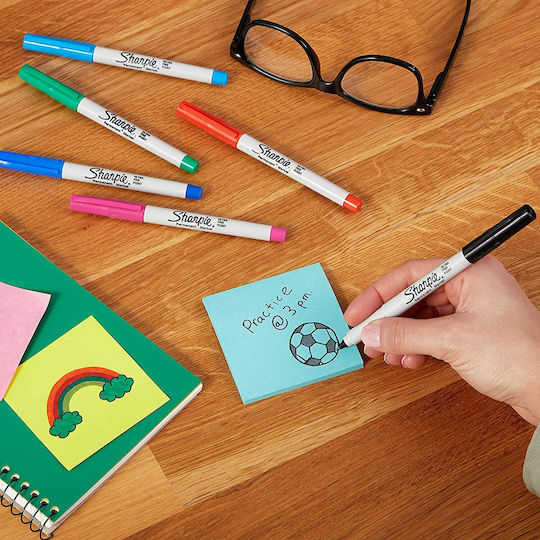 Sharpie Ultra fine Ανεξίτηλοι Μαρκαδόροι Μαύροι 0.5mm Σετ 2τμχ