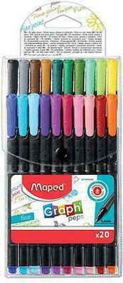 Maped Graph'Peps Markere de Proiectare 0.4mm Multicolor 20buc